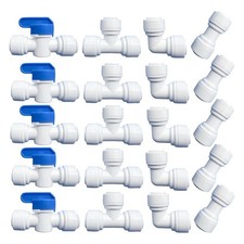 38 Inch Quick Connect Fittings 20 Pack for Reverse Osmosis Systems Plumbing Use