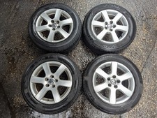4x MK4 9N 9N3 VW POLO 5-STUD 15" 6J ET43 6-SPOKE ALLOY WHEELS & TYRES 185/65/15