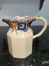 Masons Ironstone Imari Style Hexagonal Jug Hand Painted Pottery Pitcher