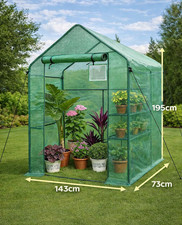 Walk in Greenhouse w/Shelves