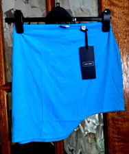 BNWT Ladies JACK WILLS Marine KINGFISHER BLUE Elasticated Pull On Mini Skirt 12