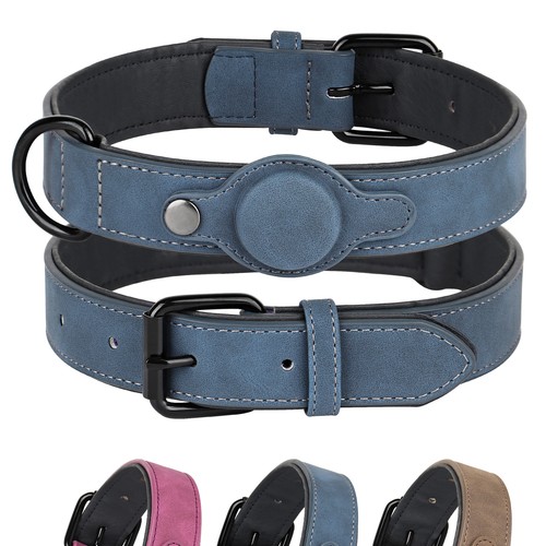 Airtag dog collar leather - collar,
