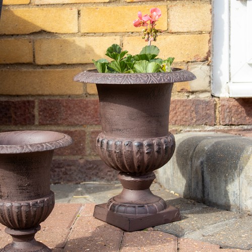 Cast iron urn planters vintage - iron,