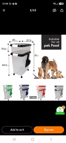 50l pet food storage container - 50l,
