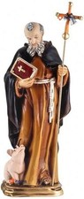 DRW figure San Antoniues Abad Golden, hand painted, resin, 21 cm