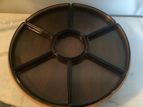 Fabulous smoked glass and wood - glass,