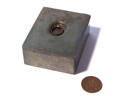 Antique 19thc pewter hinged - antique,