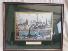 L.S Lowry Print - Industrial Landscape: The Canal - In Frame