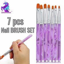 7pcs Purple NAIL BRUSH SET