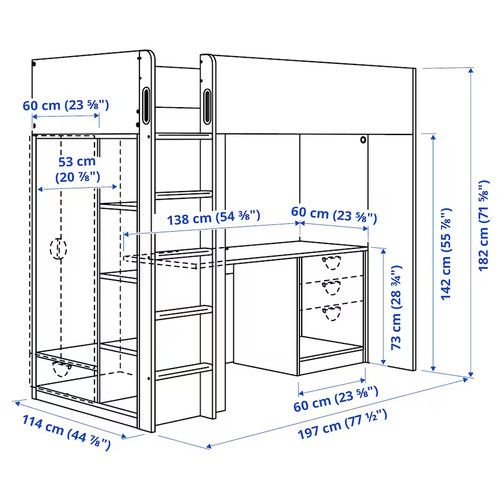 Ikea smastad loft bed - loft,