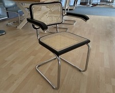 Beech & Cane Cesca Chairs with Arms Marcel Breuer made in Italy 100%