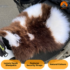 Motorcycle Jacob Sheepskin Seat Cover Straps Universal Various Shape Motorbike