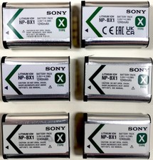 6 x Genuine Sony NP-BX1