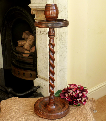 Wooden barley twist - wooden, stand