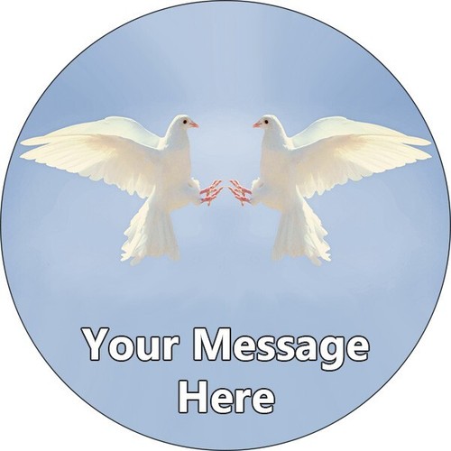 Doves white birds personalised - doves,