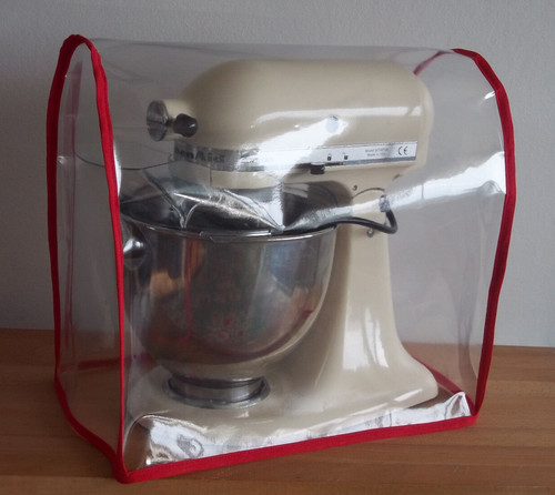 Food mixer cover with red - mixer, edge