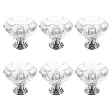  6 Pcs Crystal Cabnient Knobs Furniture Pull for Dresser Chest of Drawers