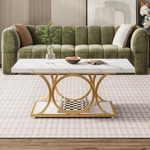 Rectangle coffee table - table,, 2-tier