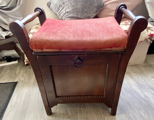 Vintage edwardian piano stool - piano,