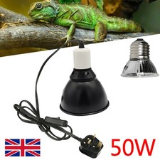 50W UVA+UVB Reptile Heat Basking Light Bulb Lamp Clip For Turtle Tortoise Lizard