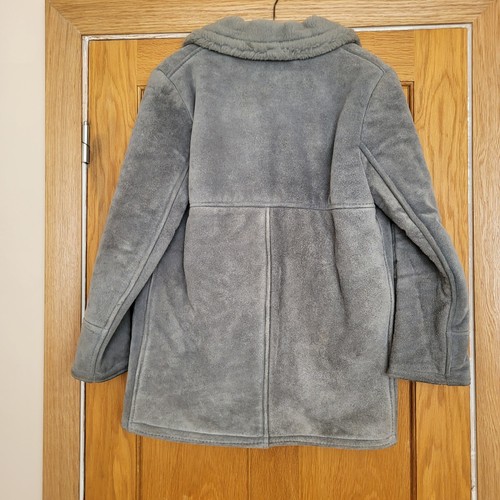 Ladies grey sheepskin coat - ladies,