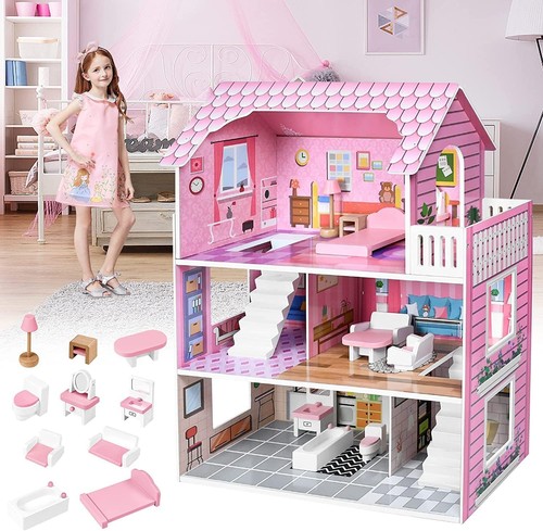 Large wooden doll house - large,