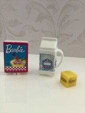 Barbie Dream House Accessory Clip In Fridge Food Milk Carton & Cereal (A1)