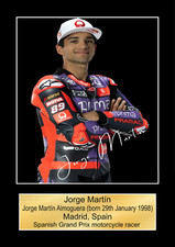 JORGE MARTIN MOTO GP Signed