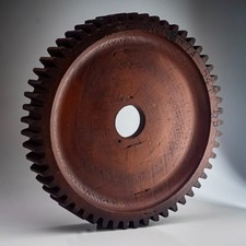 Antique Wooden Foundry Cog Wheel, Sand Casting Pattern 9 Inch Handmade Polished