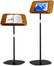 Music Stand Height Adjustable Wooden Book Reading Holder Foldable... 
