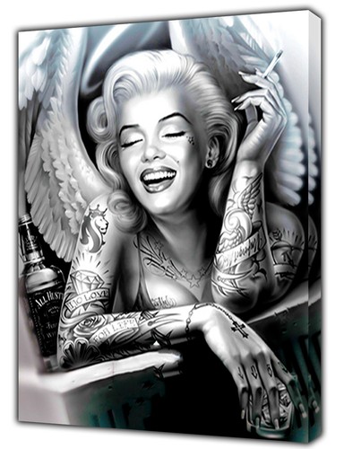 Marilyn monroe tattooed angel - marilyn,