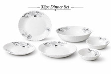 32 Piece Cool Grey Floral