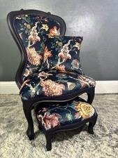 Spoon Back Chair Set Footstool
