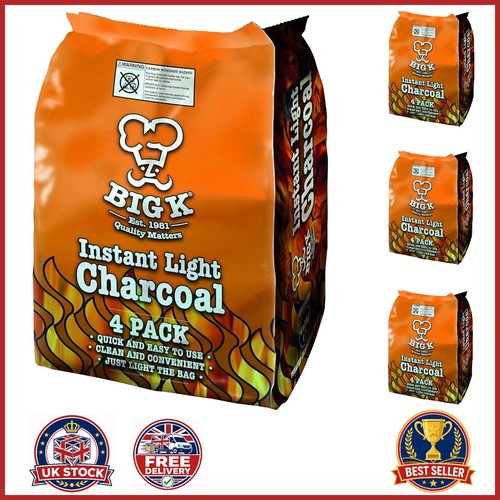 Lumpwood charcoal 4x1kg bags - lumpwood,