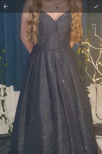 Navy blue sparkly corset style