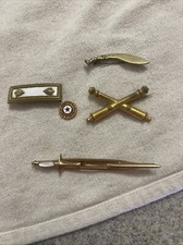 Lot Of WW II Military Sword Knife  Scimitar Kukri Swank Tie Bar Clips