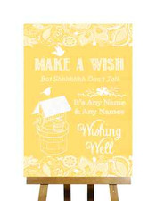 Yellow Burlap & Lace Effect