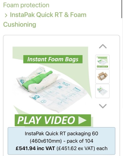 Sealed air instapak - air, foam