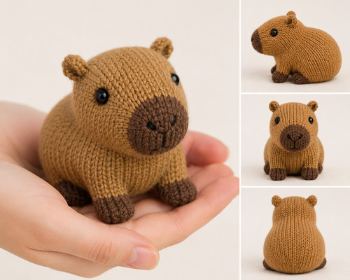 Capybara knitting pattern - capybara, dk