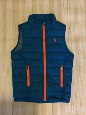Polo Boys 4t Puff Vest Bright Blue Orange Ralph Lauren 4t 4 Euc