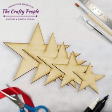 Craft Laser Cut Wooden Stars