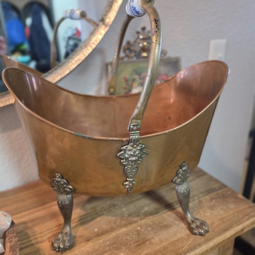 Antique hand hammered brass - antique,