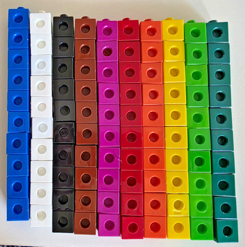 100pc set math linking - set, cubes