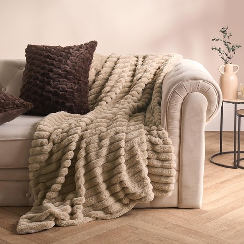 Ohs faux fur ribbed fleece - faux,