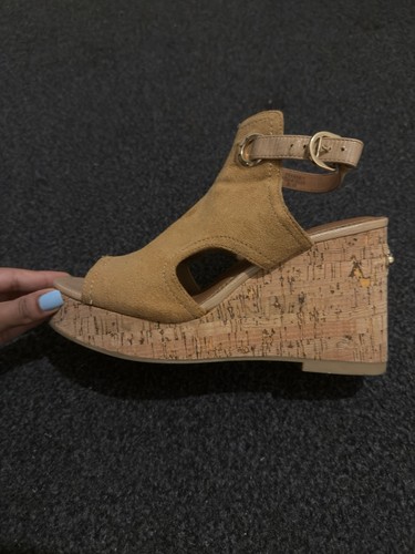 River island tan suede cork - island,
