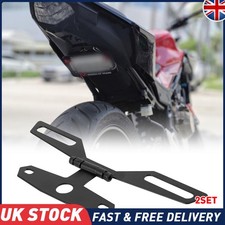2x Universal License Motorcycle Number Holder Plate Tidy Tail Bracket For Yamaha