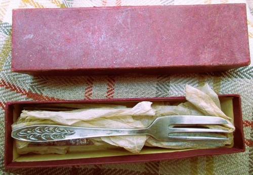 Vintage boxed cake forks - vintage,
