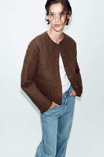 Zara dark brown - brown, viscose