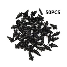 50pcs Snap Clips 6MM For Honda Plastic Rivets Black Parts