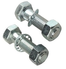 2 x Tow Bar / Ball Bolts Long with Nuts & Washers HIGH TENSILE Length 45mm